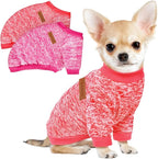 2 Pcs Dog Sweaters for Small Dogs Girl Boy Winter Fleece Clothes Warm Soft Dog Sweatshirt Outfit for Dogs Cats Pet Apparel