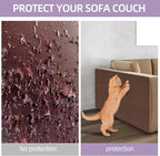 Cat Scratch Mat 120 "x15.8, Cat Scratch Sofa Furniture Protector, Trimmable Self-Adhesive Cat Scratch Pad for Decorating Cat Towers, DIY Cat Tree Shelf, Walls and Climbing Frames (Brown)
