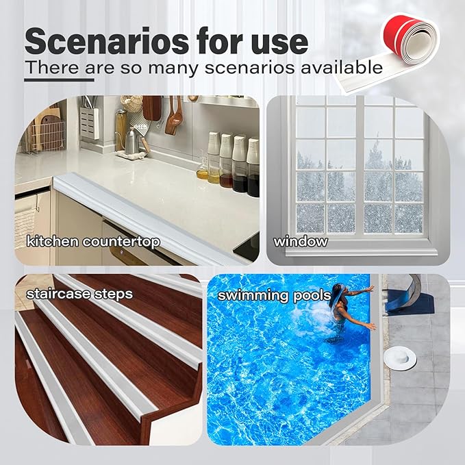 Dog Cat Scratching Windows Sill Protector，Rubber Anti Scracting from Dog Cats for Home Furniture Edge Protection Flexible Rubber L-Type 4x1.6inch Non Slip Cuttable(78.7" White)