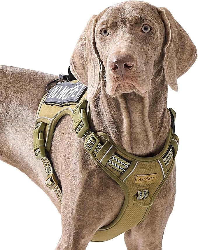 Dog Harness with Handle Tactical Dog Harness for Large Dogs No Pull Adjustable Reflective K9 Military Dog Vest Harnesses with Easy Control Handle and Hook & Loop, XL