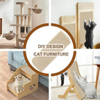 Cat Scratching Mat, 78.7"x15.8" Self-Adhesive Carpet Mat Trimmable Replacement for Cat Tree, Cat Wall Shelves, Cat Scratching Post, DIY Couch Sofa Furniture Door Protector