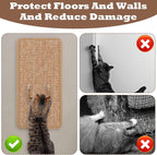 4 Pcs Cat Scratcher Mat Sisal Cat Scratching Pad Scratch Mat for Cat with Adhesive Loop Tape Cat Scratch Pad Rug for Protect Wall Couch Window Perch Cat Wall Furniture Cat Shelves, 15.7x7.8 in