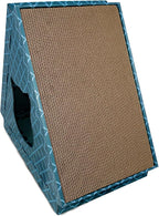 Furhaven Cardboard Hideout w/ Catnip for Indoor Cats, Ft. Scratching Pads - Tiger Tent Corrugated Cat Scratcher Hideout - Teal, One Size