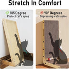 Cat Scratcher, Sisal Cat Scratching Ramp, Valentine's Day Gifts L Shape Cat Scratcher for Indoor Cats, Durable Natural Sisal Cat Scratch Furniture Protector