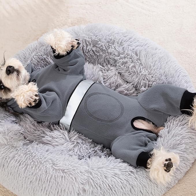 Dog Coats for Small Dogs, Polar Fleece Dog Pajamas Bodysuit for Small Medium Dogs, Dog Winter Jacket Dog Sweater Dog Vest for Small Dog, Dog Four-Legged Warm Clothes