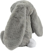 Best Pet Supplies Interactive Squeaky Dog Chew Toy, Ideal Dog Toys for Chewers, Small, Medium & Large Dogs, and Fetch Lovers - Bunny (Gray), Large