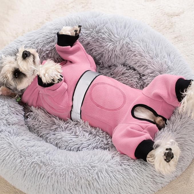 Polar Fleece Coats for Small Dogs, Four-Legged Warm Pajamas Bodysuit, Winter Jacket Sweater Vest for Small Medium Dogs