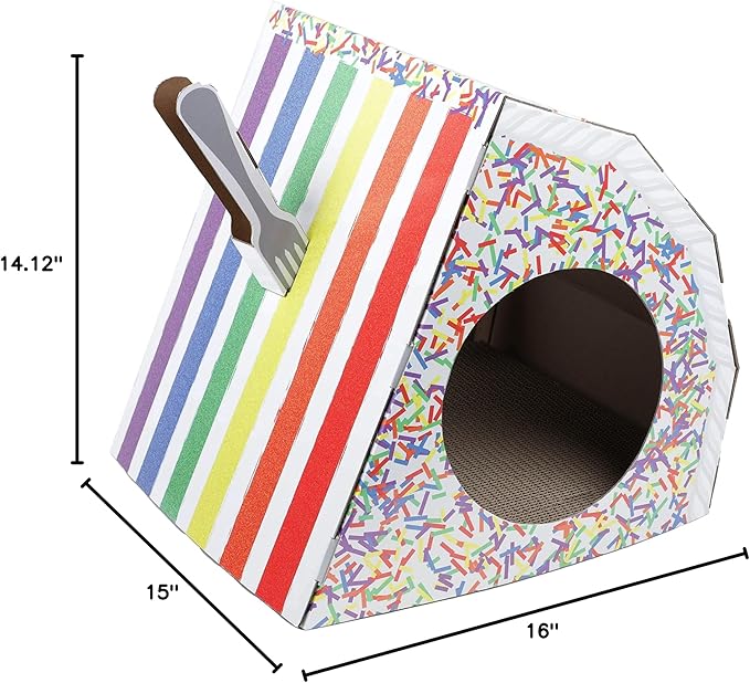 Kitty City Rainbow Cake Slice Scratcher