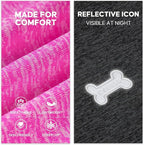 KYEESE 2Pack Dog Shirt, Lightweight Sun Protection Sleeveless Dog T Shirts for Small Medium Dogs Girl, Breathable Pet Reflective Tank Top Summer Dogs Clothes for Outdoor Walking, Grey+Hotpink, XL