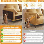 cat Scratching mat Self-Adhesive, Trimmable Furniture Protector for Couch, Sofa, Wall & Cat Trees - Durable Scratch Pad with Nano Tape, DIY Climbing Carpet for Indoor Cats (Brown, 39.3"x15.8")