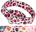Martingale Collar for Dogs, Heavy Duty Adjustable Soft Nylon Dog Collars with Pink Leopard for Medium & Large XL Dogs (Pink Leopard,M)