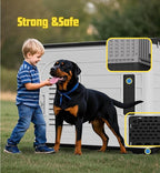 XLarge Durable Plastic Dog House for Big Dogs - Indoor Outdoor Double-Layer Insulated Doghouse with Open-Top Cover, Lockable SlidingDoor, Elevated Floor (46''L*38''W*39''H)