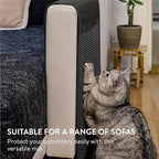 Navaris Cat Scratch Sofa Protector with Storage Space - Durable Sisal Pad - Scratcher Mat to Stop Cats Scratching Furniture - Indoor Cat Scratch Pads Suitable for All Sofas - Black