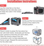Large Cat Carrier 24"x16.5"x16.5" Portable Dog Crate for Small Medium Dogs Collapsible Traveling Pet Crate with Collapsible Bowl