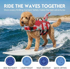 ASENKU Dog Life Jacket - Pet Safety Vest for Swimming & Boating, Shark Life Jacket with Floatation, Dog Lifesavers Swimsuits for Small Medium Large Dogs (Strawberry, XS)
