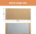 Ordora Large Cat Scratcher Mat: 31.5 X 14 Inch Upgrade Soft Sisal Horizontal Cat Floor Scratching Pad, Cat Scratching Rug Protect Furniture