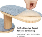 Cat Scratching Mat with Self-Adhesive for Climbing, Carpet Replacement for Cat Tree and Scratching Posts, Trimmable Couch Protector from Claws (78" L*15.7" W)
