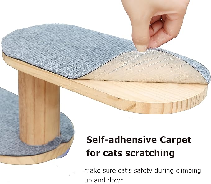 Cat Scratching Mat with Self-Adhesive for Climbing, Carpet Replacement for Cat Tree and Scratching Posts, Trimmable Couch Protector from Claws (78" L*15.7" W)