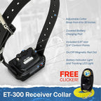 Educator ET-300 Mini E Collar for Dog Training with Remote - 1/2 Mile Range, Waterproof, 100 Blunt Stimulation Levels, Tone or Vibration Mode, Night Light Tracking for Small, Medium & Large Dogs