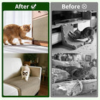 Natural Cork Cat Scratcher Mat, Self-Stick & Trimmable Furniture Protector for Couch, Door, Wall & Bed Corner, Claw-Friendly for Indoor Cats (Catnip Green, 39.4 x 11.8 Inch)