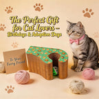 Collapsible Round Cat Scratcher Lounge Bed,Accordion Cardboard Scratching Board for Indoor Large Cats, Kitten Bed & Play Toy,14.2 inch