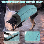 Doglay Dog Coat, Waterproof Dog Jacket Pet Winter Coat for Cold Weather with Thicken Furry Collar, Reflective Puppy Winter Jacket Warm Fleece Lining for Small Medium Large Pets
