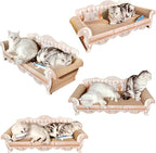 Extra Large Sofa Shaped Cat Scratcher Bed - 31.5 Inches Infinity Durable Corrugated Cardboard Cats Lounge, Modern Stylish Bed,Luxury Scratching Board Couch Scratcher,Protects Furniture
