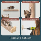 Floating Cat Shelf & Perch – Wall-Mounted Climbing Furniture for Cats - Moonbeam Path | Ascentials by FurHaven