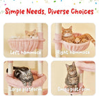 Pink Cat Tree, Floor to Ceiling Cat Tower Adjustable Height [92.9-102.4 in=235-258cm], 7 Tiers Cat Climbing Play House with Scratching Post, Cozy Condo & Hammocks for Indoor Cats