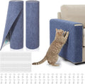 2-Pack 15.7"x78.7" Cat Scratch Mat with 40 Screws & 32 Adhesive Pads, Cat Scratch Couch Furniture Protector, DIY Trimmable Pad for Cats to Shield Walls, Sofas and Towers (Light Gray)
