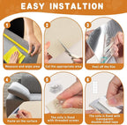 4pack Cat Scratch Couch Furniture and Wall Protector | Adhesive Cat Scratch Pad for Covering Cat Tower, DIY Climbing Cat Scratcher Couch Protector from Cat Claws Scratching (Off-White)