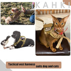 Tactical Dog Harness Tactical with Rubber Handle K9 Military Adjustable Puppy Pet Vest Harness for Outdoor Training XS (Brown Harness)