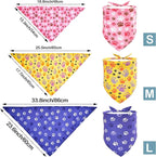 10PCS Big Dog Bandanas Large Breed Paw Print for Extra Large XL XXL Triangle Bibs Head Scarves for Boys Girls Grooming Accessories Costume