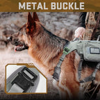 Forestpaw Dog Harness for Large Dogs,Tactical Dog Harness with Handle,No Pull Military Service Dog Vest with Pockets Adjustable for Walking Training,Gray,Chest 21.5-45"