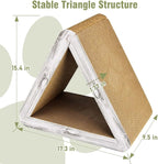 Foldable Triangle Cat Scratcher - 6 Usable Sides Cat Scratcher for Indoor Cats - Vertical Cat Board Pads
