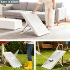 Dog Ramp for Bed& Couches – 4 Heights up to 18.31", Anti-Slip, Portable, Supports 100 lbs – Easy-Clean Pet Stairs for Small & Senior Dogs