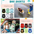 12 Pieces Dog Shirts Pet Printed Clothes with Funny Letters Summer Pet T Shirts Cool Puppy Vest Breathable Dog Outfit Soft Cat Sweatshirt for Chihuahuas Cats Accessories, 12 Styles(X-Small)