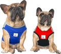 iChoue 2pcs French Bulldog Summer Cooling Shirt for Dogs UV Sun Protection Vest Sleeveless Breathable Tank Top English Pug Blue Grey Red Grey - Large