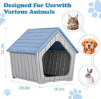 KAMABOKO Outdoor Cat House – Durable Pet Shelter with Ventilation for Indoor & Outdoor, Removable Roof, Easy to Clean, Comfortable Cozy Hideout for Cats(Blue)
