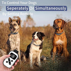 PetJoy 3 Dog Shock Collar for Large Dogs, Automatic Bark Collar with Remote, Bark and Training Collar Combo, Shock Collar with 5 Adjustable Levels of Sensitivity
