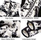 Fleece Dog Coat for Small Medium Dog,Pullover Pajamas Jumpsuit Bodysuit Puppy Coats with Legs, Pet Windproof Warm Cold Weather Jacket Full Body Vest Cozy Snowsuit Outfit Clothes (White, S)