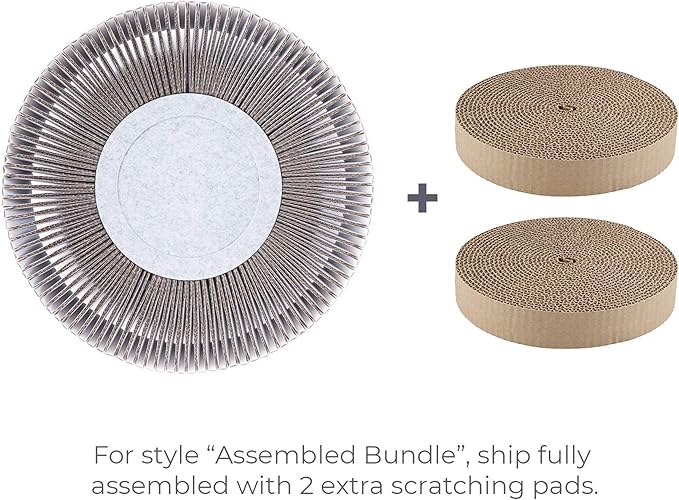 Nest Cat Scratcher Lounge Bed (Pearl White Assembled Bundle)