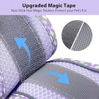 AIITLE Dog Harness and Leash Set - Ultra-Comfortable XXS-XL Vest with Strong Magic Tape & Glow-in-Dark Reflective Strips, Chafe-Free for Teddy, Schnauzer (Purple, M)