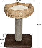 Midwest Homes for Pets 21.86-Inch Feline Nuvo Terrace Fashionable Cat Tree with Removable Lounging Cat Bed, Brown & Tan (139T-TN)