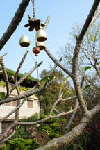 2 Pack Lucky Wind Chimes 3 Bells Feng Shui Wind Bell with S Hook for Good Luck Home Garden Hanging Decoration Gift
