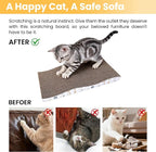 Cat Scratching Board, Large Wide Corrugate Cat Scratcher with Catnip, Premium Scratch, Double-Sided Design, Cat Scratch Pad for Indoor Cats and Kitten,Furniture Protectors from Cat Scratching (2-PACK)