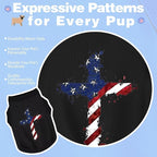 Discover Cozy Cotton Canine Wear: Soft, Lightweight, and Breathable Dog Shirt Vest with Eye-Catching Graphics, Keeping Your Furry Friend Warm and Comfy! Cross Flag 2XL