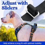 rabbitgoo Dog Harness for Large Dogs, No Pull Pet Vest with 3 Buckles, Adjustable Soft Padded Pet Harness with Easy Control Handle and Reflective Strips, Royal Blue, L