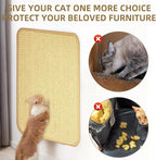 2 Pack Natural Sisal Cat and Rabbit Scratching Mat, 16" x 12" Horizontal Scratching Pad with Sticky Velcro Tape,Protects Furniture Sofa Carpet(Beige)