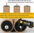 7.4cm 2.91in Diameter Cat Tree Scratching Post Replacement Jute Pole Parts for Cat Tower (15.75in/40cm, M10*2poles)